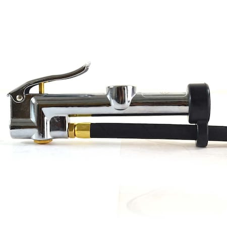 Interstate Pneumatics Tire Inflator with Angled Tapered Chuck - Steel Braided Whip TF9135W